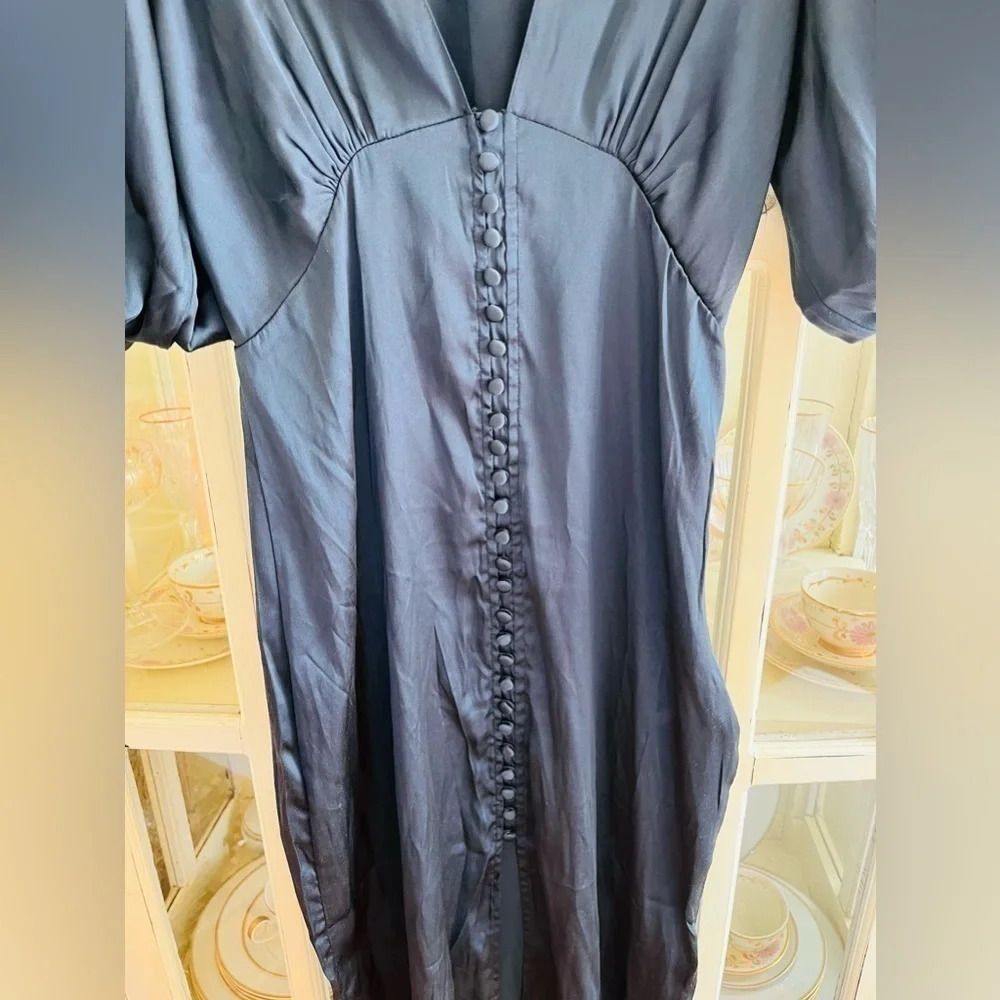 Anthropologie Magali Pascal Puff-Sleeved Midi Dress Size Medium NWOT $495 - Picture 3 of 14